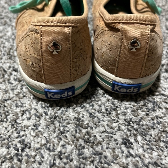 Keds x Kate Spade Cork Cream teal womens sneakers size 6.5 See Note - Picture 7 of 11